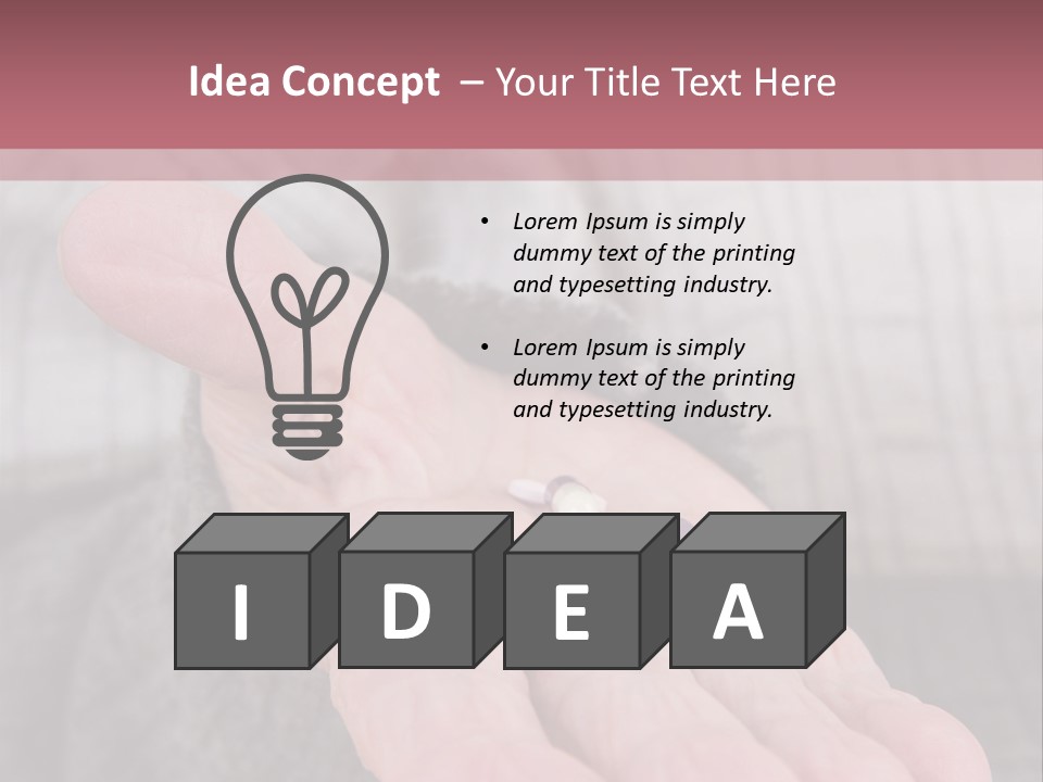 A Person Holding A Pill Pill In Their Hand PowerPoint Template