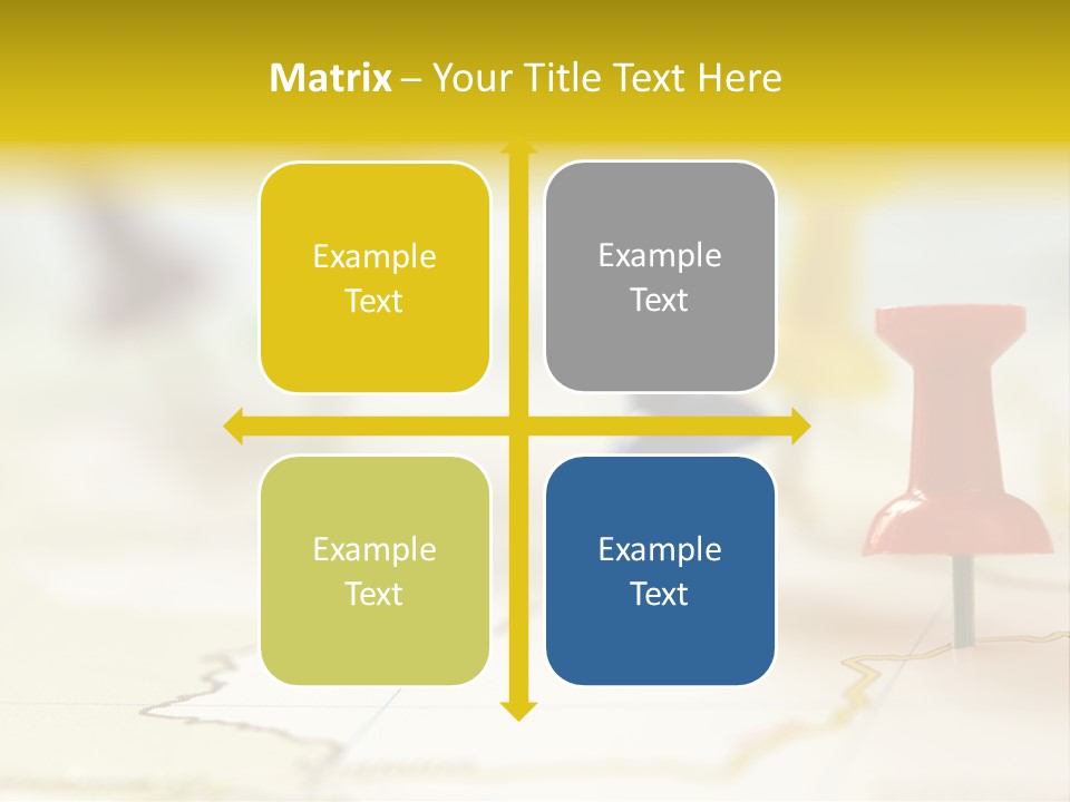 A Group Of Pins With A Map In The Background PowerPoint Template