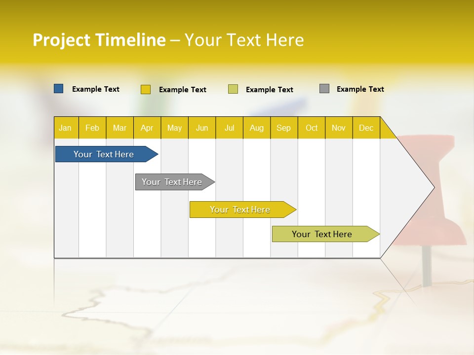 A Group Of Pins With A Map In The Background PowerPoint Template