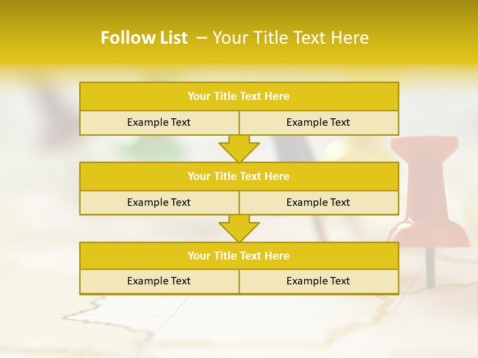 A Group Of Pins With A Map In The Background PowerPoint Template