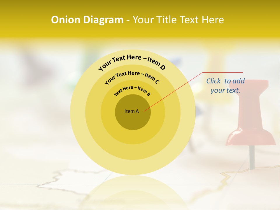 A Group Of Pins With A Map In The Background PowerPoint Template