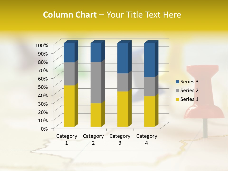 A Group Of Pins With A Map In The Background PowerPoint Template