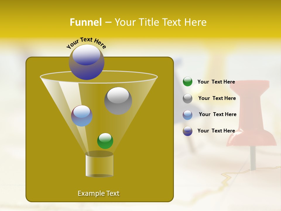 A Group Of Pins With A Map In The Background PowerPoint Template