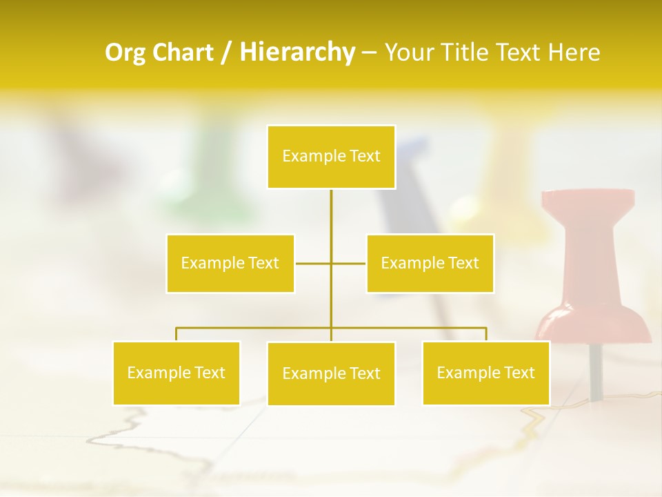 A Group Of Pins With A Map In The Background PowerPoint Template