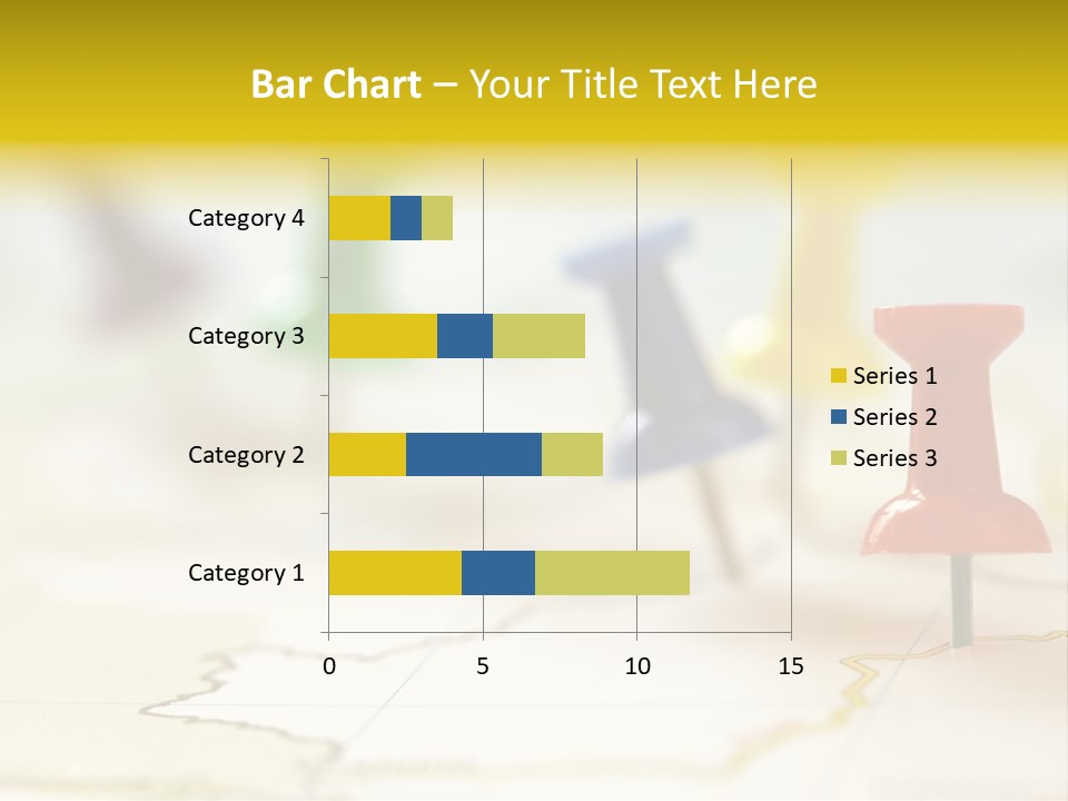 A Group Of Pins With A Map In The Background PowerPoint Template