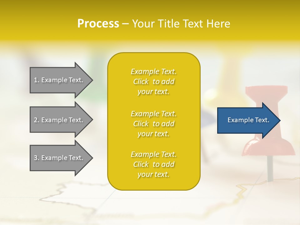 A Group Of Pins With A Map In The Background PowerPoint Template