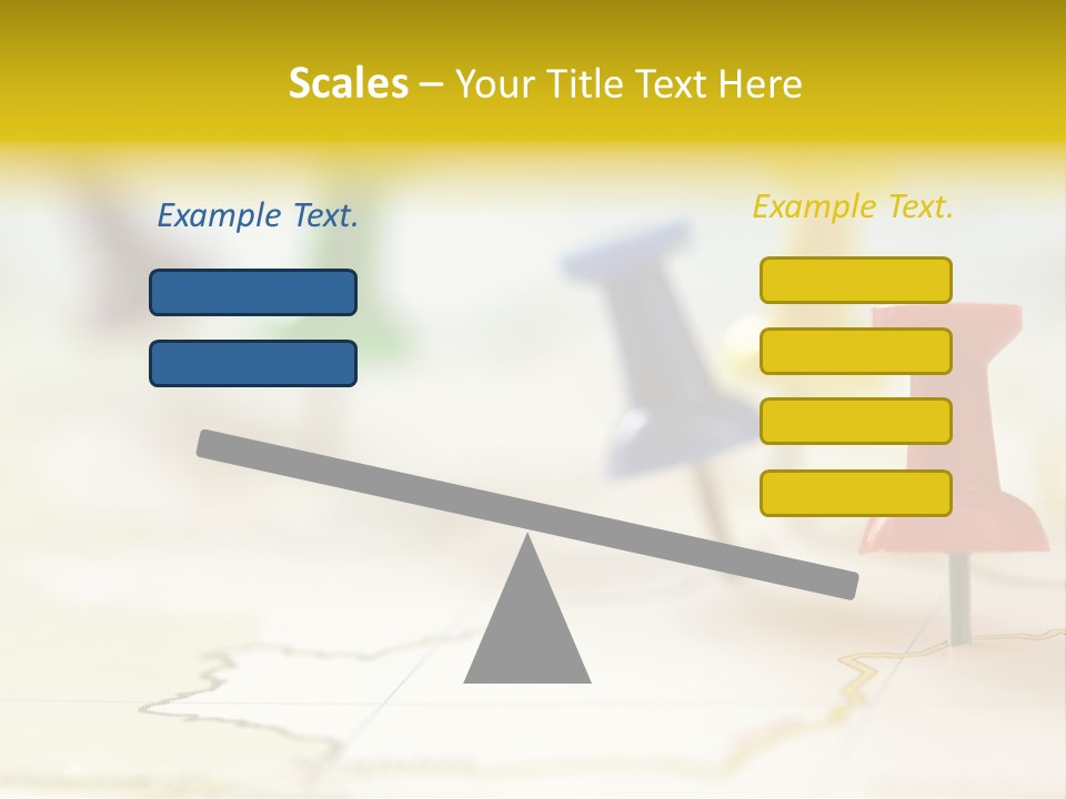 A Group Of Pins With A Map In The Background PowerPoint Template