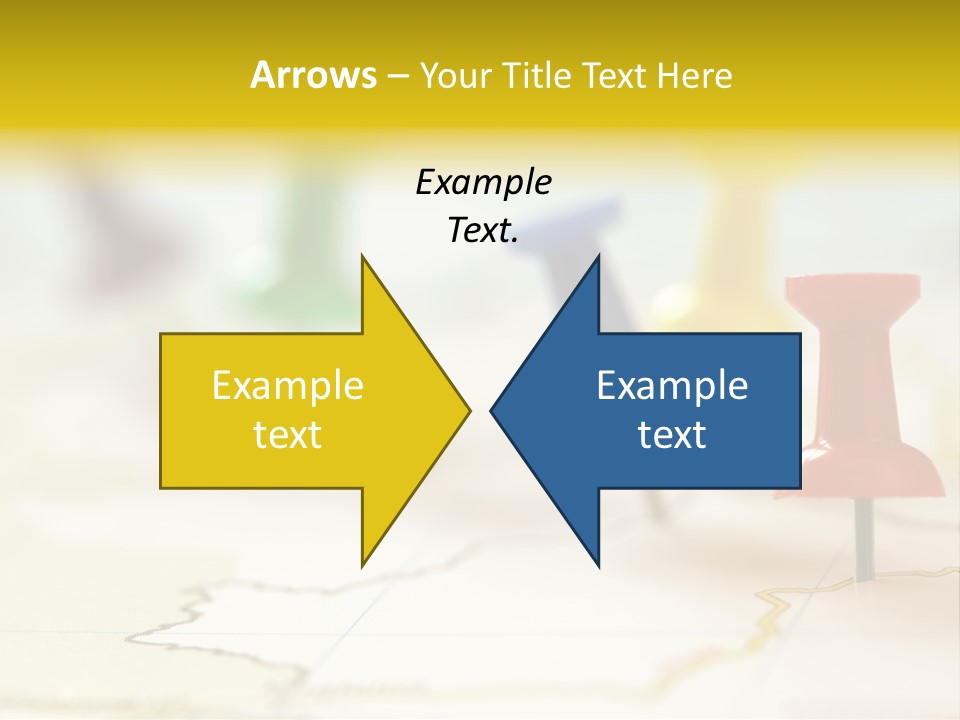 A Group Of Pins With A Map In The Background PowerPoint Template
