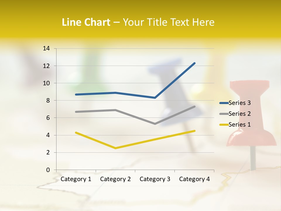A Group Of Pins With A Map In The Background PowerPoint Template