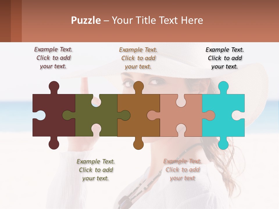 A Woman In A White Hat Pointing At The Camera PowerPoint Template