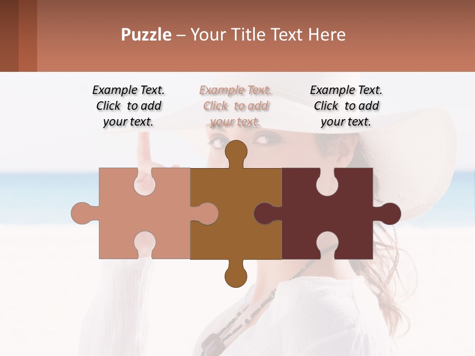 A Woman In A White Hat Pointing At The Camera PowerPoint Template