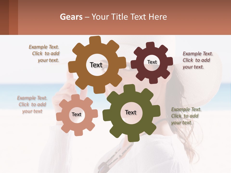 A Woman In A White Hat Pointing At The Camera PowerPoint Template