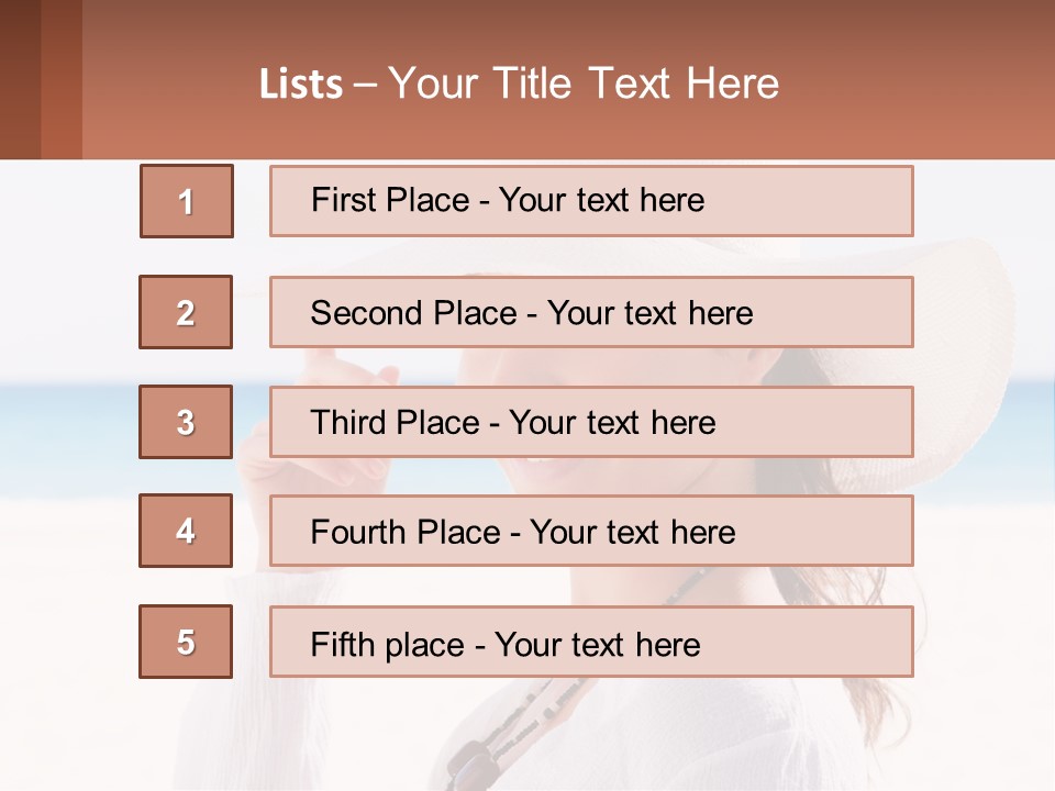 A Woman In A White Hat Pointing At The Camera PowerPoint Template