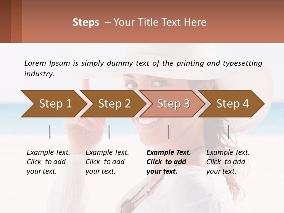 A Woman In A White Hat Pointing At The Camera PowerPoint Template