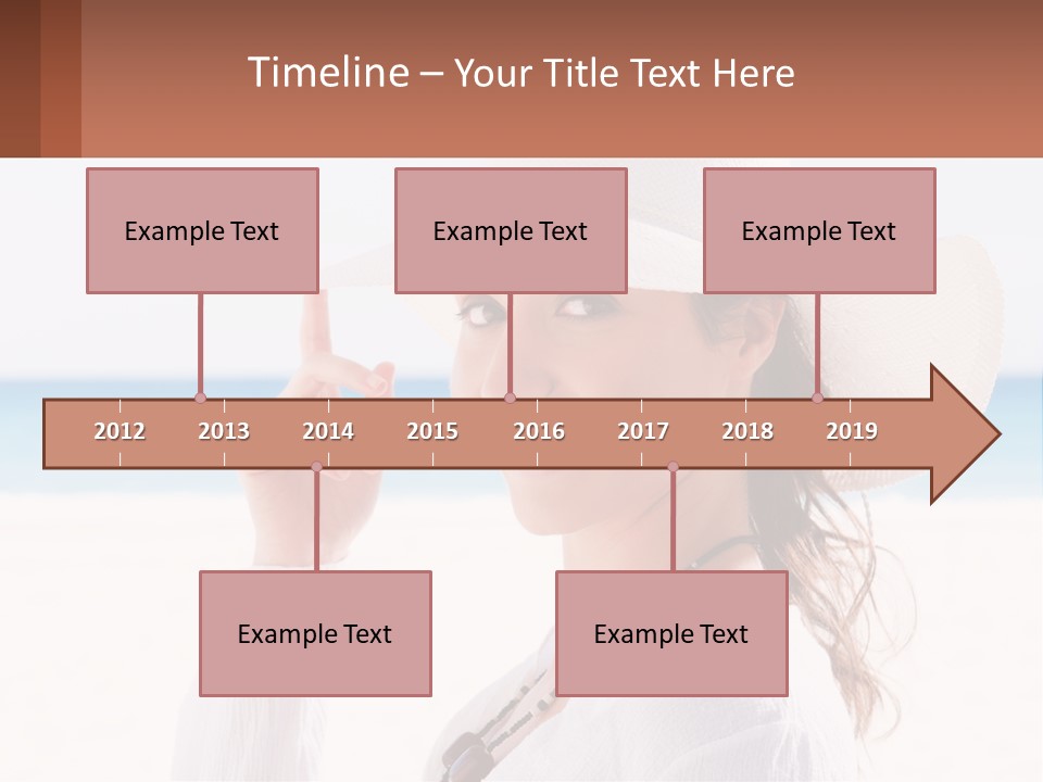 A Woman In A White Hat Pointing At The Camera PowerPoint Template