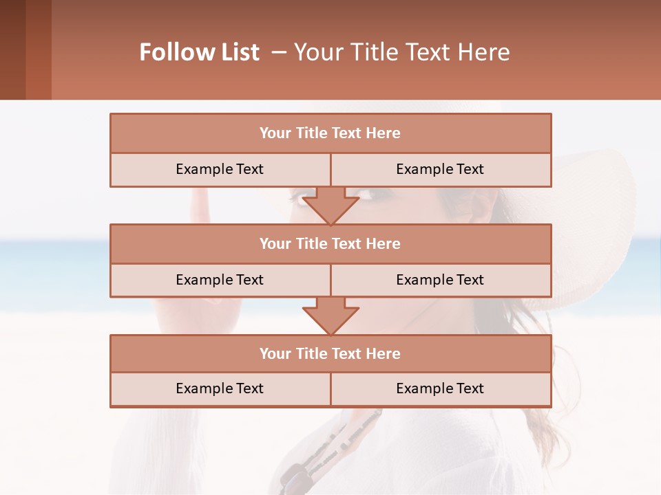 A Woman In A White Hat Pointing At The Camera PowerPoint Template