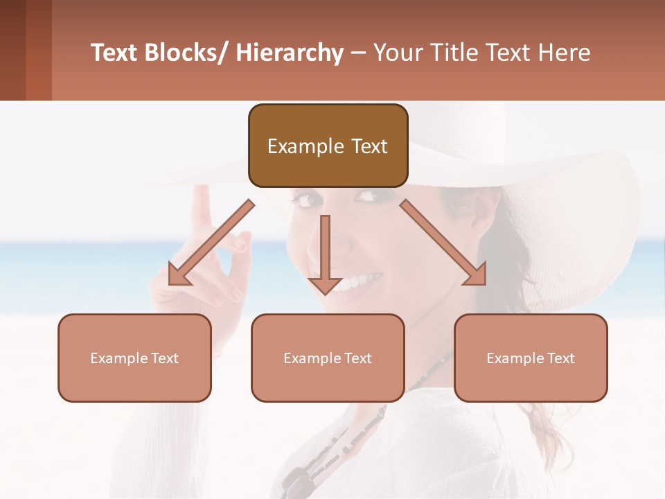 A Woman In A White Hat Pointing At The Camera PowerPoint Template