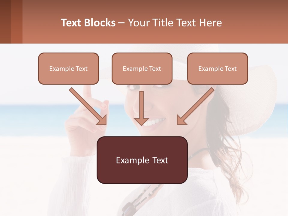 A Woman In A White Hat Pointing At The Camera PowerPoint Template