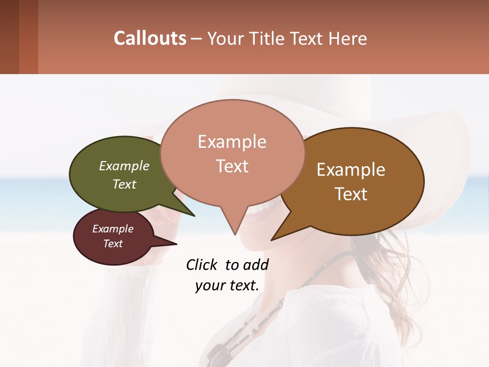 A Woman In A White Hat Pointing At The Camera PowerPoint Template