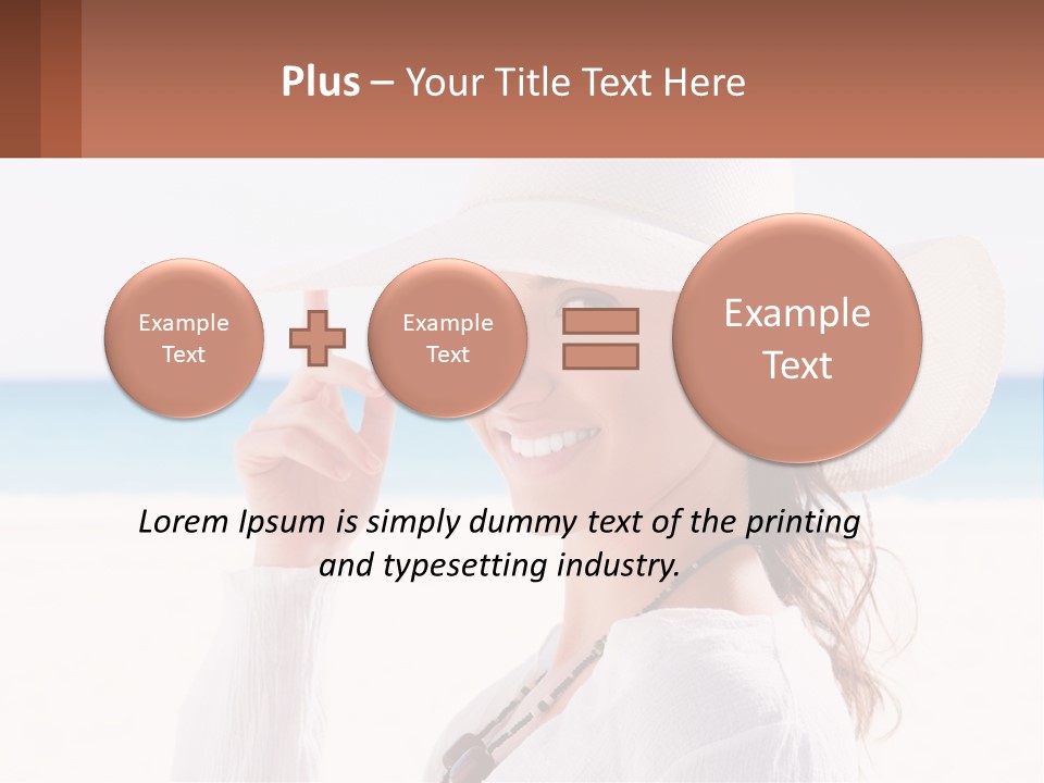 A Woman In A White Hat Pointing At The Camera PowerPoint Template