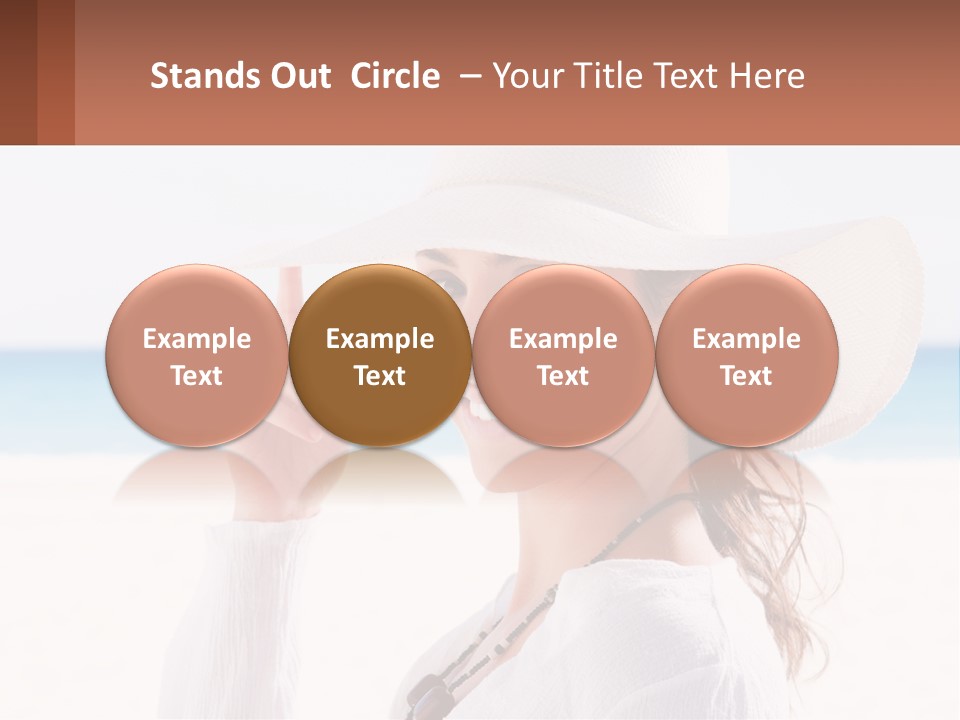 A Woman In A White Hat Pointing At The Camera PowerPoint Template
