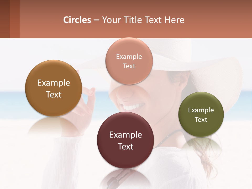 A Woman In A White Hat Pointing At The Camera PowerPoint Template