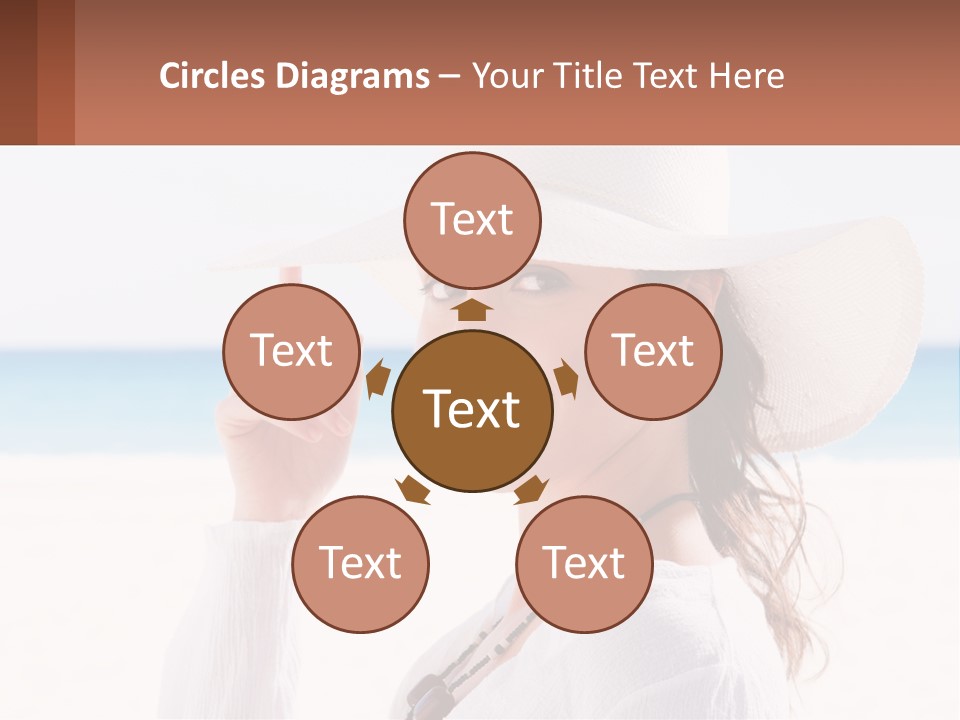 A Woman In A White Hat Pointing At The Camera PowerPoint Template