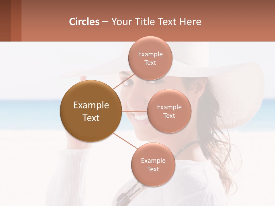 A Woman In A White Hat Pointing At The Camera PowerPoint Template