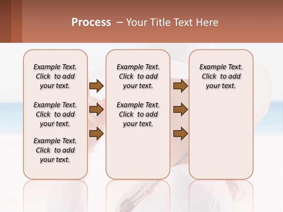 A Woman In A White Hat Pointing At The Camera PowerPoint Template