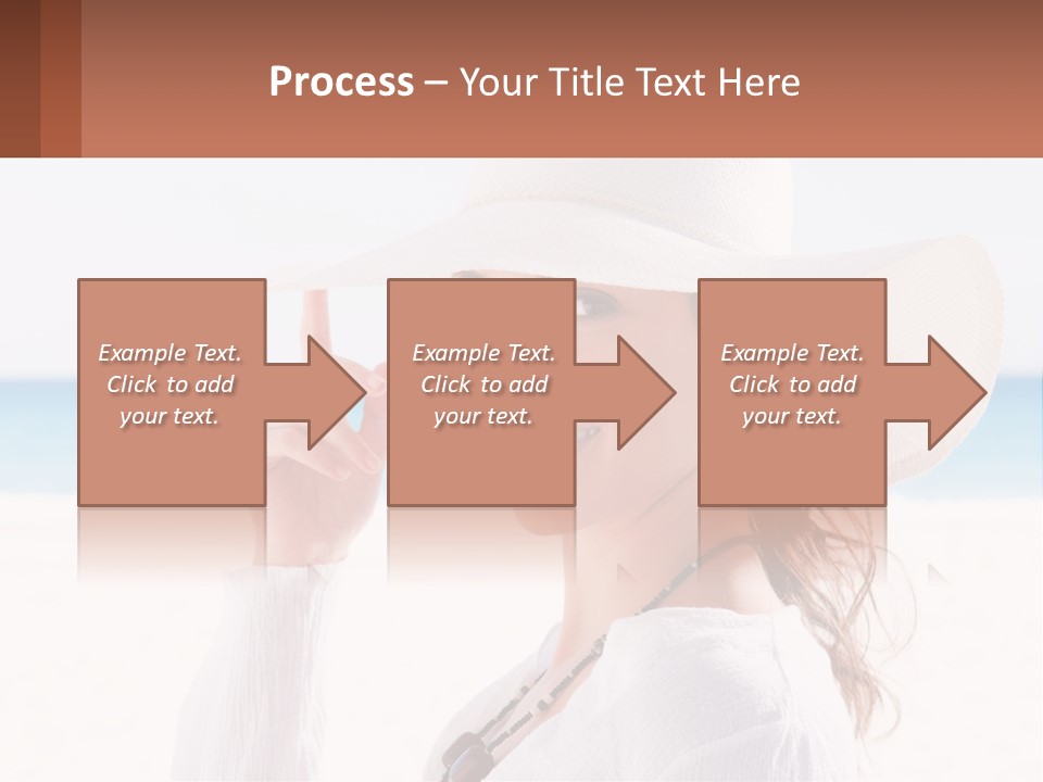 A Woman In A White Hat Pointing At The Camera PowerPoint Template