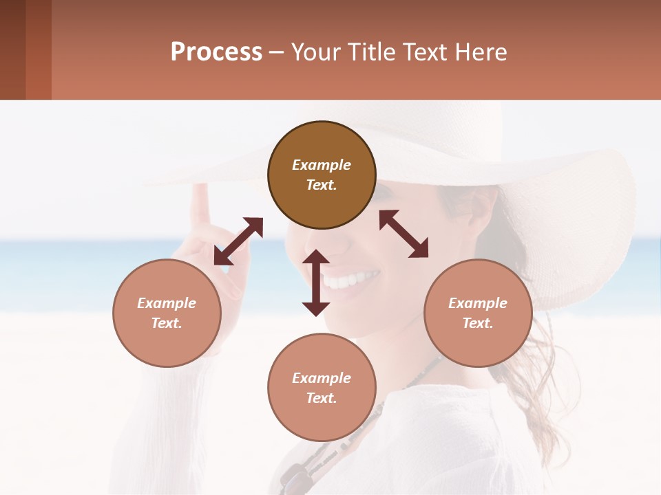 A Woman In A White Hat Pointing At The Camera PowerPoint Template