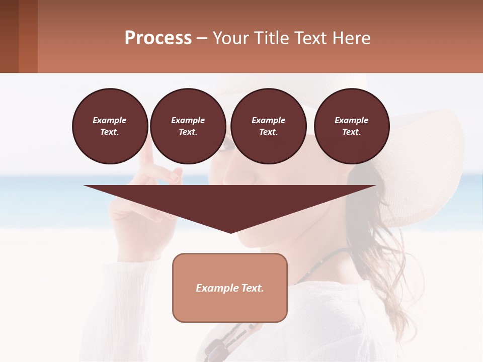 A Woman In A White Hat Pointing At The Camera PowerPoint Template