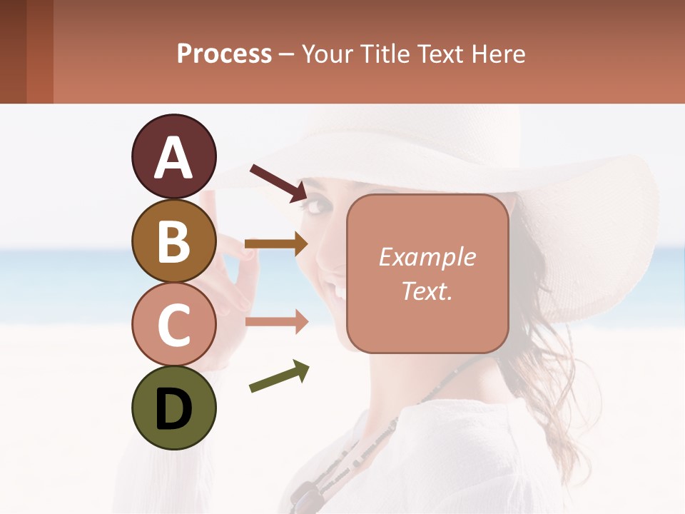 A Woman In A White Hat Pointing At The Camera PowerPoint Template