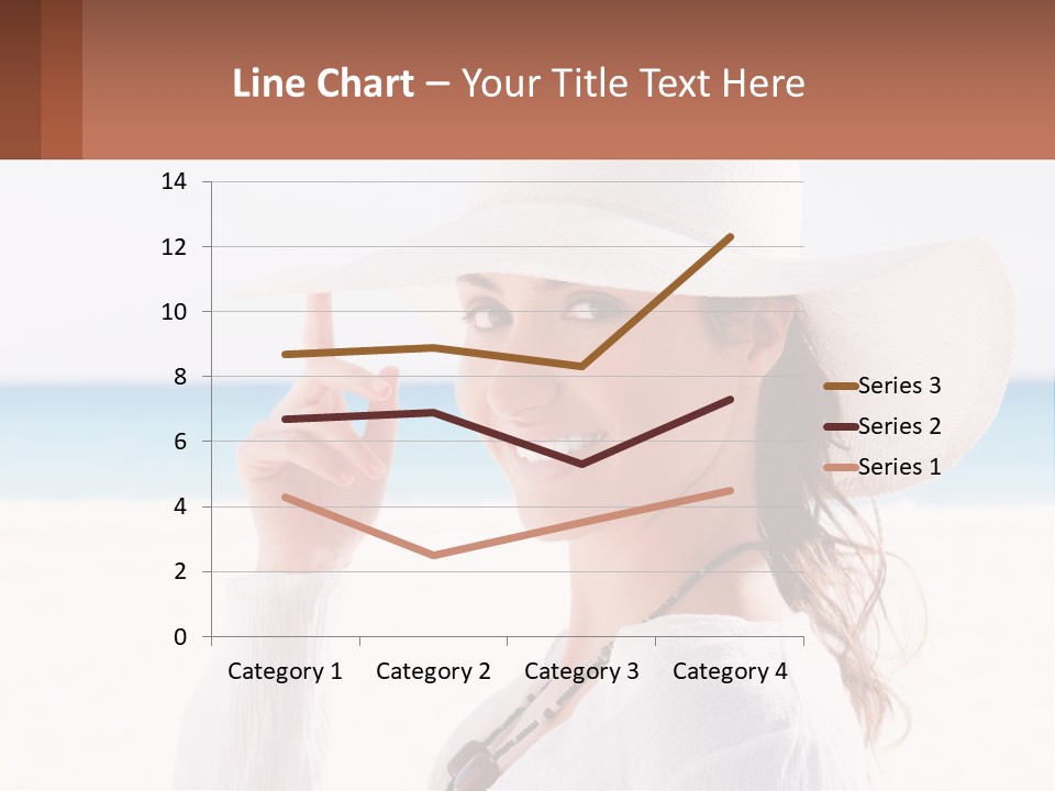 A Woman In A White Hat Pointing At The Camera PowerPoint Template