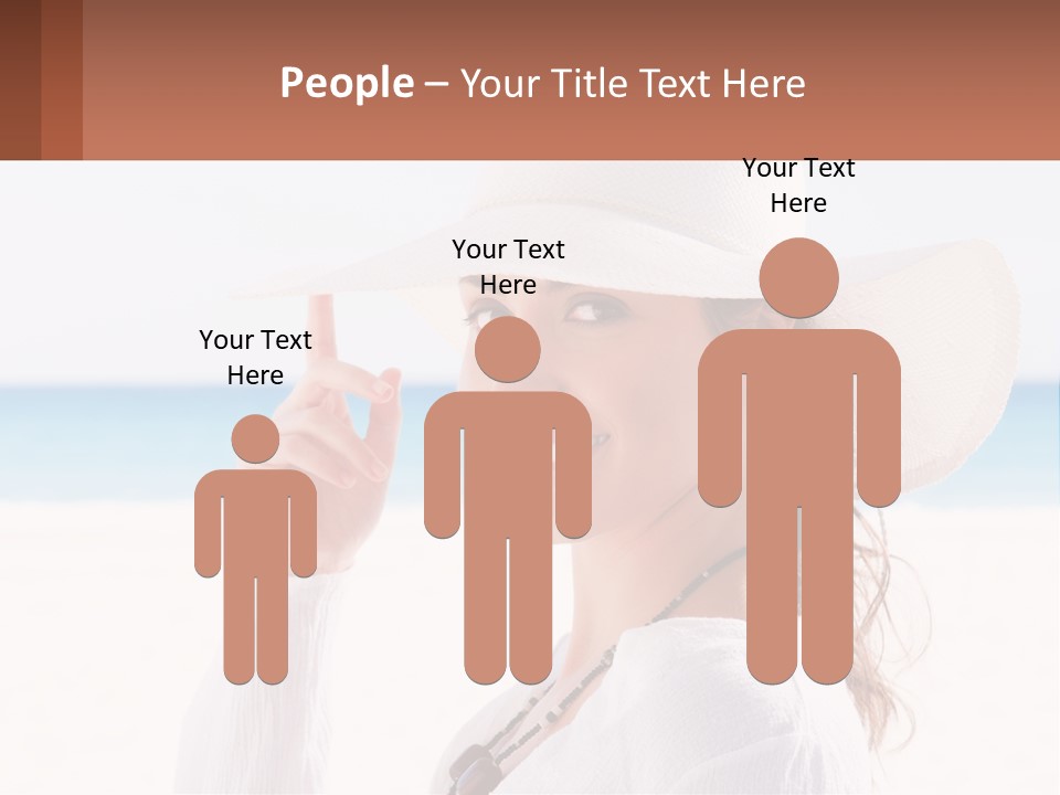A Woman In A White Hat Pointing At The Camera PowerPoint Template