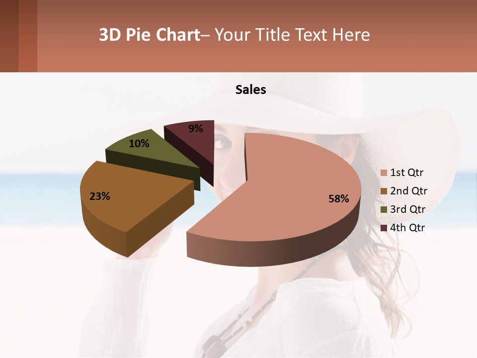A Woman In A White Hat Pointing At The Camera PowerPoint Template