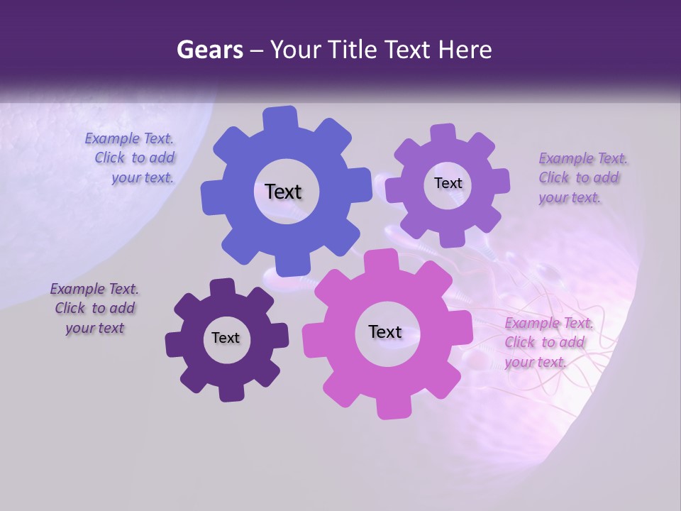 An Image Of A Cell Phone With A Purple Background PowerPoint Template