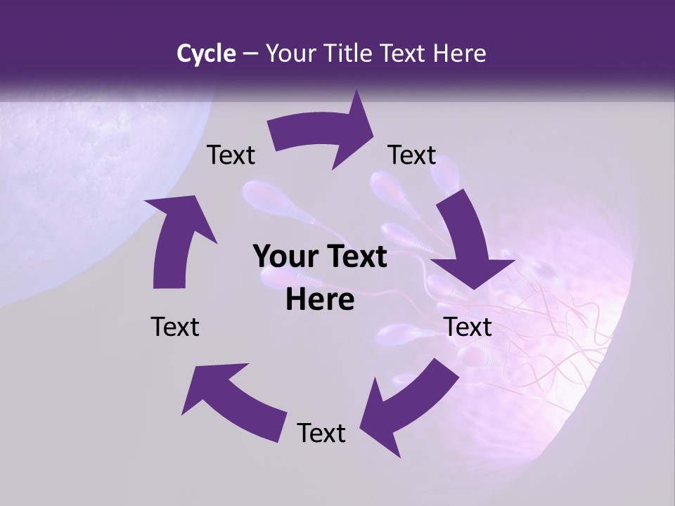An Image Of A Cell Phone With A Purple Background PowerPoint Template