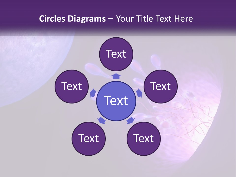 An Image Of A Cell Phone With A Purple Background PowerPoint Template