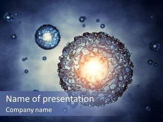 An Image Of A Cell Phone With Bubbles On It PowerPoint Template