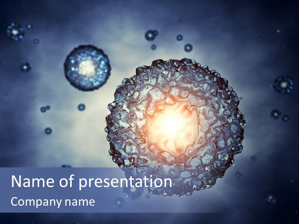 An Image Of A Cell Phone With Bubbles On It PowerPoint Template
