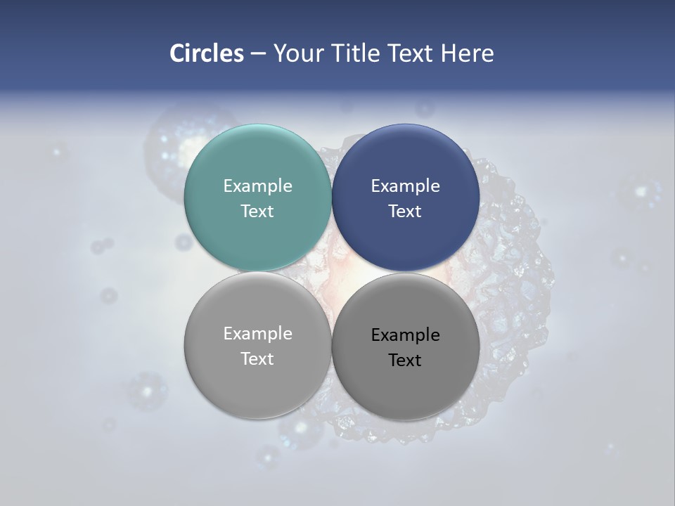 An Image Of A Cell Phone With Bubbles On It PowerPoint Template