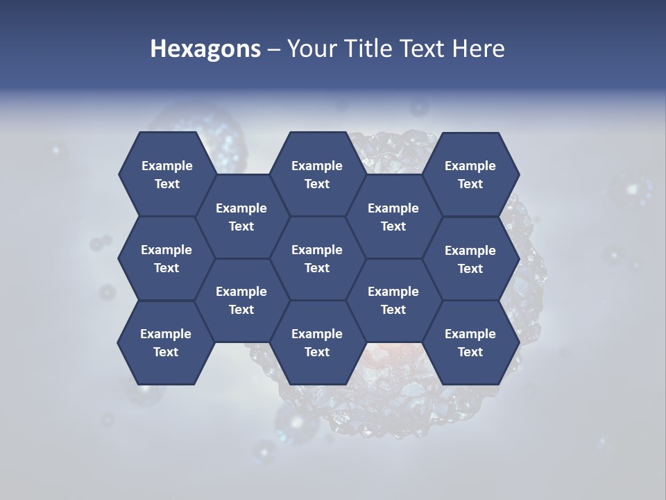 An Image Of A Cell Phone With Bubbles On It PowerPoint Template