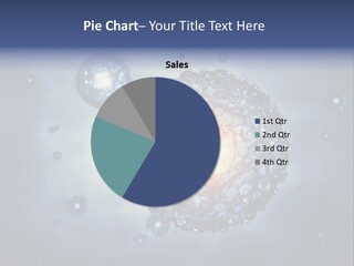 An Image Of A Cell Phone With Bubbles On It PowerPoint Template