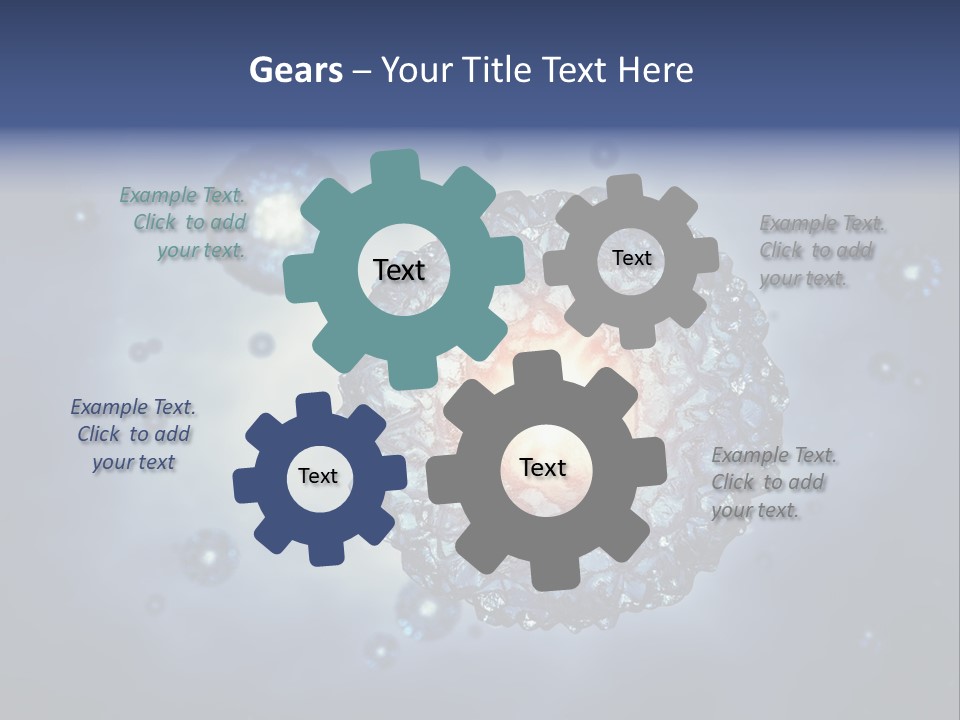 An Image Of A Cell Phone With Bubbles On It PowerPoint Template