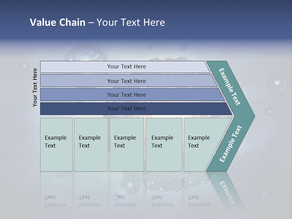 An Image Of A Cell Phone With Bubbles On It PowerPoint Template
