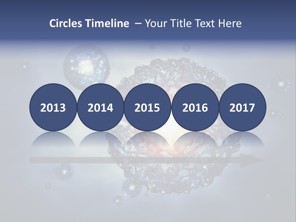 An Image Of A Cell Phone With Bubbles On It PowerPoint Template