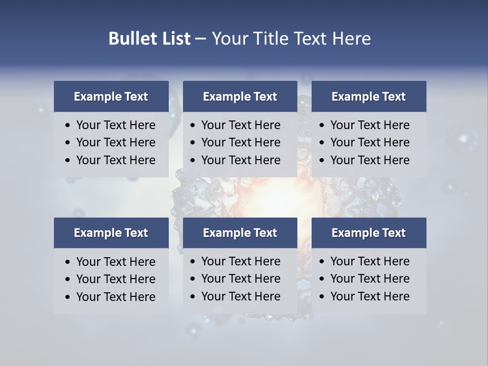 An Image Of A Cell Phone With Bubbles On It PowerPoint Template