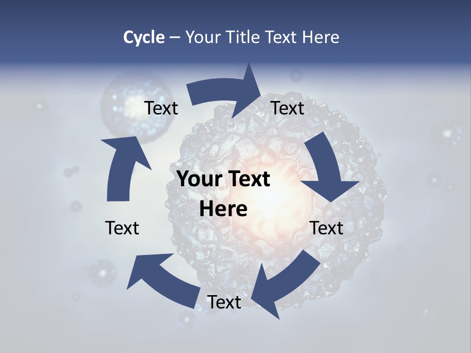 An Image Of A Cell Phone With Bubbles On It PowerPoint Template