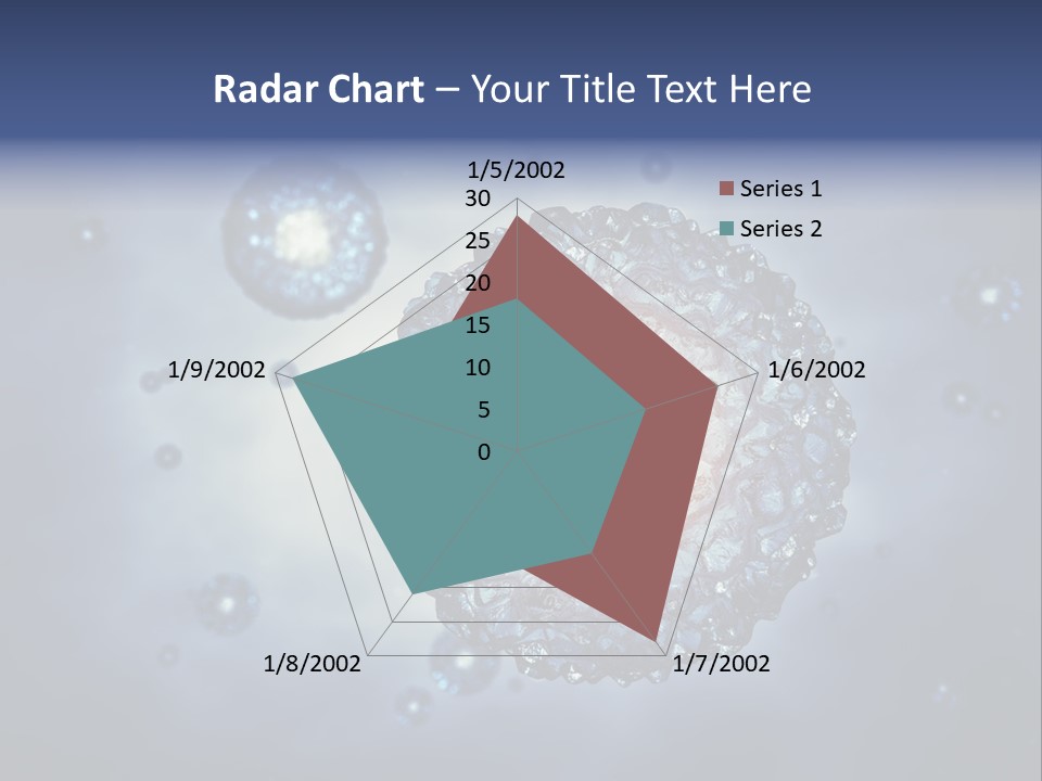 An Image Of A Cell Phone With Bubbles On It PowerPoint Template